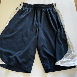 Nike basketball shorts size medium navy white and grey